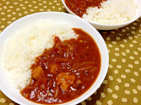 チキンとゴーヤ☆トマトカレー